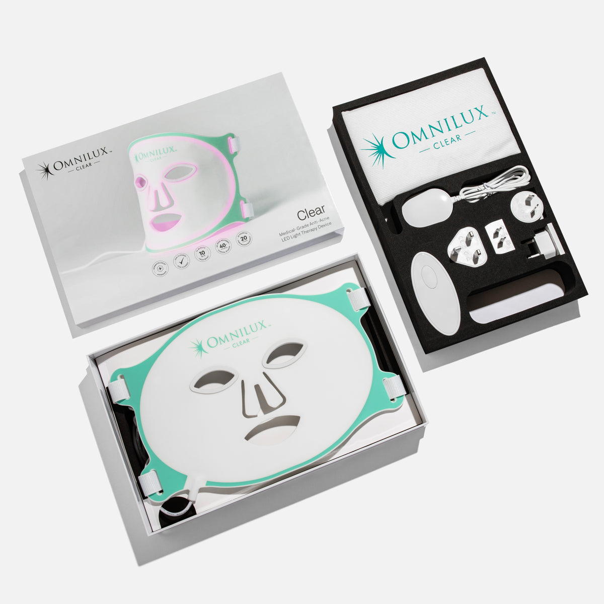 Omnilux Clear Blue+Red LED Light Therapy Mask