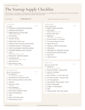 Preview of the free Solo Esthetician Startup Supply Checklist